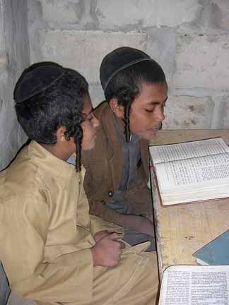 Yemeni Jewish boys study the Torah.